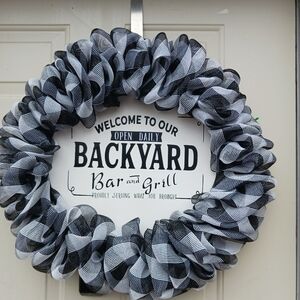 Backyard BBQ wreath